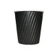 8oz Black Ripple Wrap Cups