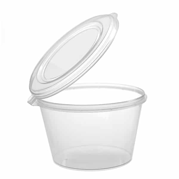50ml ROUND SAUCE CONTAINER WITH HINGED LID
