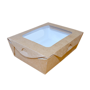 SALAD BOX WITH DOUBLE WINDOWS SMALL 750ml