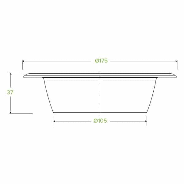 16oz SUGARCANE BOWL WHITE 470ml | STARTER BOWL| BULK PRICE