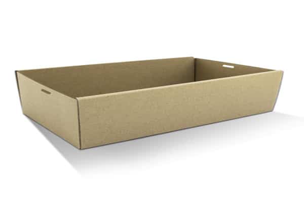 BROWN CATERING TRAY LARGE 560X255X80mm (50pcs)