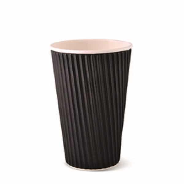 16oz RIPPLE WRAP COFFEE CUP BLACK