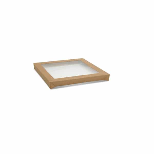 LIDS FOR SQUARE CATERING TRAY SMALL WITH WINDOW (100pcs)