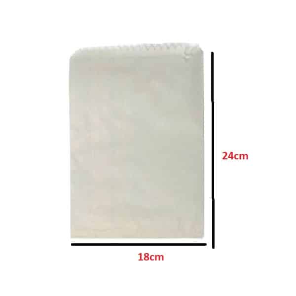 2 LONG WHITE PAPER BAG 24cmx18cm- 1000 PCS