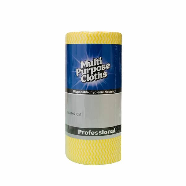 YELLOW HEAVY DUTY WIPES ROLL 30 x 50cm