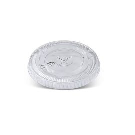 PET FLAT LID 78MM FOR 6/8OZ CUPS X SLOT