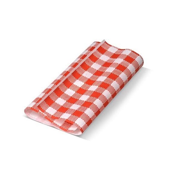 GP PAPER RED GINGHAM 19x30cm- 200 Sheets